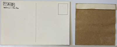 Lot 271 - SEX PISTOLS 1978 BACKSTAGE PASS AND JAMIE REID POSTCARD