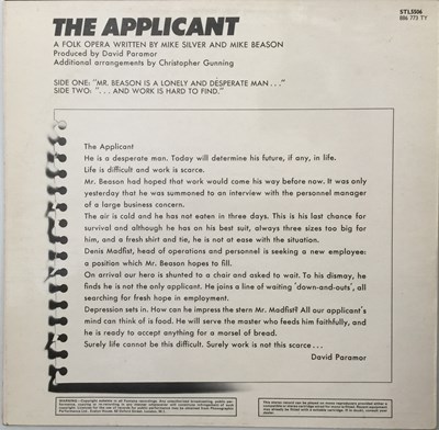 Lot 328 - MIKE SILVER AND MIKE BEASON - THE APPLICANT LP (UK FONTANA - STL 5506)