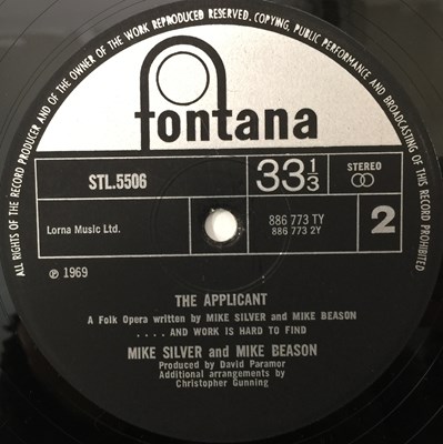 Lot 328 - MIKE SILVER AND MIKE BEASON - THE APPLICANT LP (UK FONTANA - STL 5506)