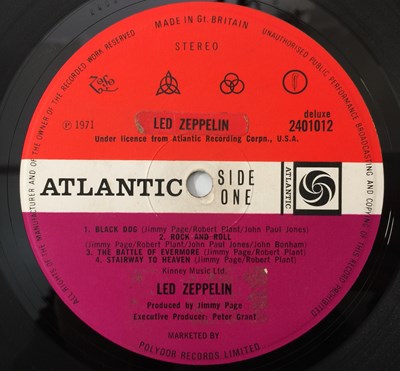 Lot 329 - LED ZEPPELIN - IV LP (VERSION 4 - UK ATLANTIC 2401012)