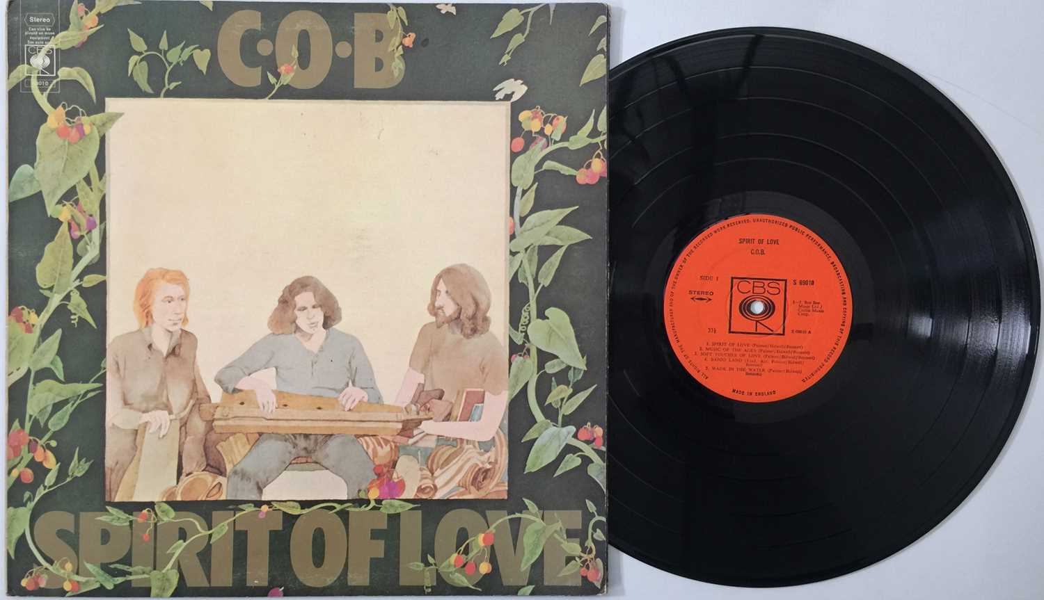 Lot 332 - C.O.B. - SPIRIT OF LOVE LP (ACID-FOLK - UK CBS S69010)