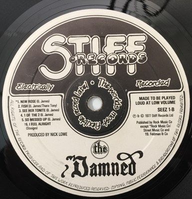 Lot 263 - THE DAMNED - DAMNED DAMNED DAMNED LP - ORIGINAL EDDIE & THE HOT RODS SLEEVE (SEEZ 1)