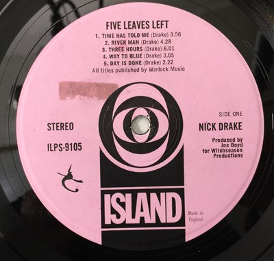 Lot 352 - NICK DRAKE - FIVE LEAVES LEFT LP (ORIGINAL UK PRESSING - ISLAND ILPS 9105)