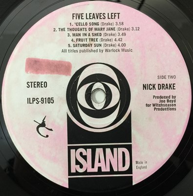 Lot 352 - NICK DRAKE - FIVE LEAVES LEFT LP (ORIGINAL UK PRESSING - ISLAND ILPS 9105)