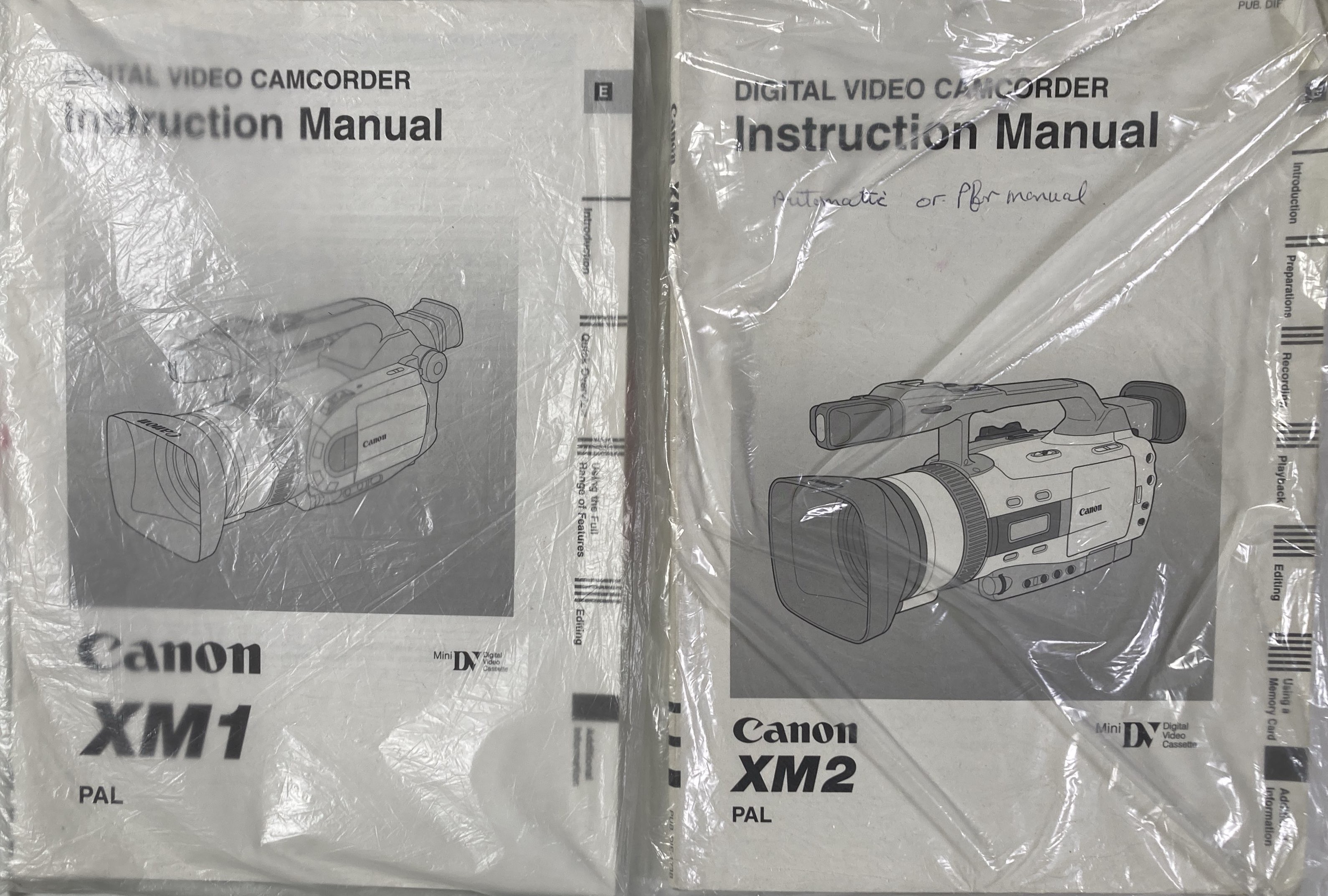 Lot 203 CANON DIGITAL CAMCORDERS XM1 AND XM2.