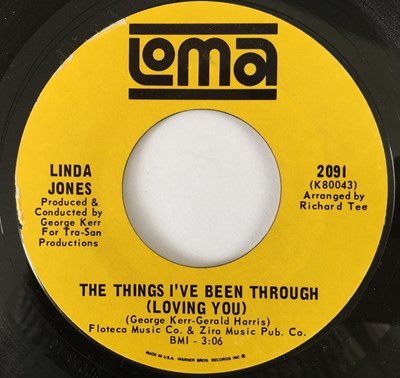 Lot 1 - LINDA JONES - MY HEART NEEDS A BREAK/ THE THINGS I'VE BEEN THROUGH 7" (US NORTHERN - LOMA 2091)