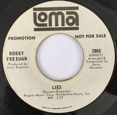 Lot 2 - BOBBY FREEMAN - LIES/ I GOT A GOOD THING 7" (US PROMO - LOMA 2080)