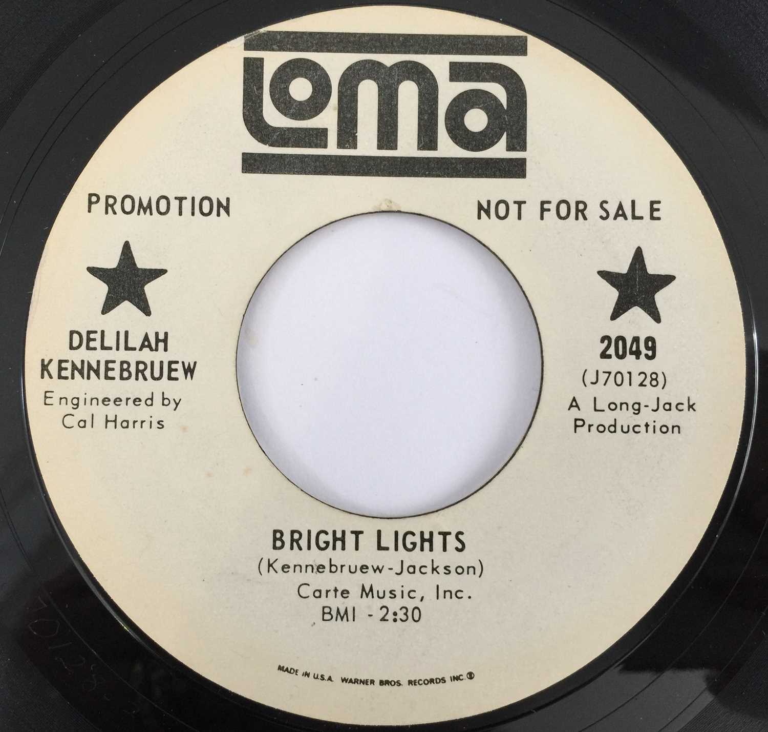 Lot 10 - DELILAH KENNEBRUEW - BRIGHT LIGHTS/ WE'LL BE TOGETHER 7" (US PROMO - LOMA 2049)