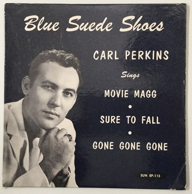 Lot 359 - CARL PERKINS - BLUE SUEDE SHOES EP (US ROCKABILLY - SUN RECORDS - EP 115)