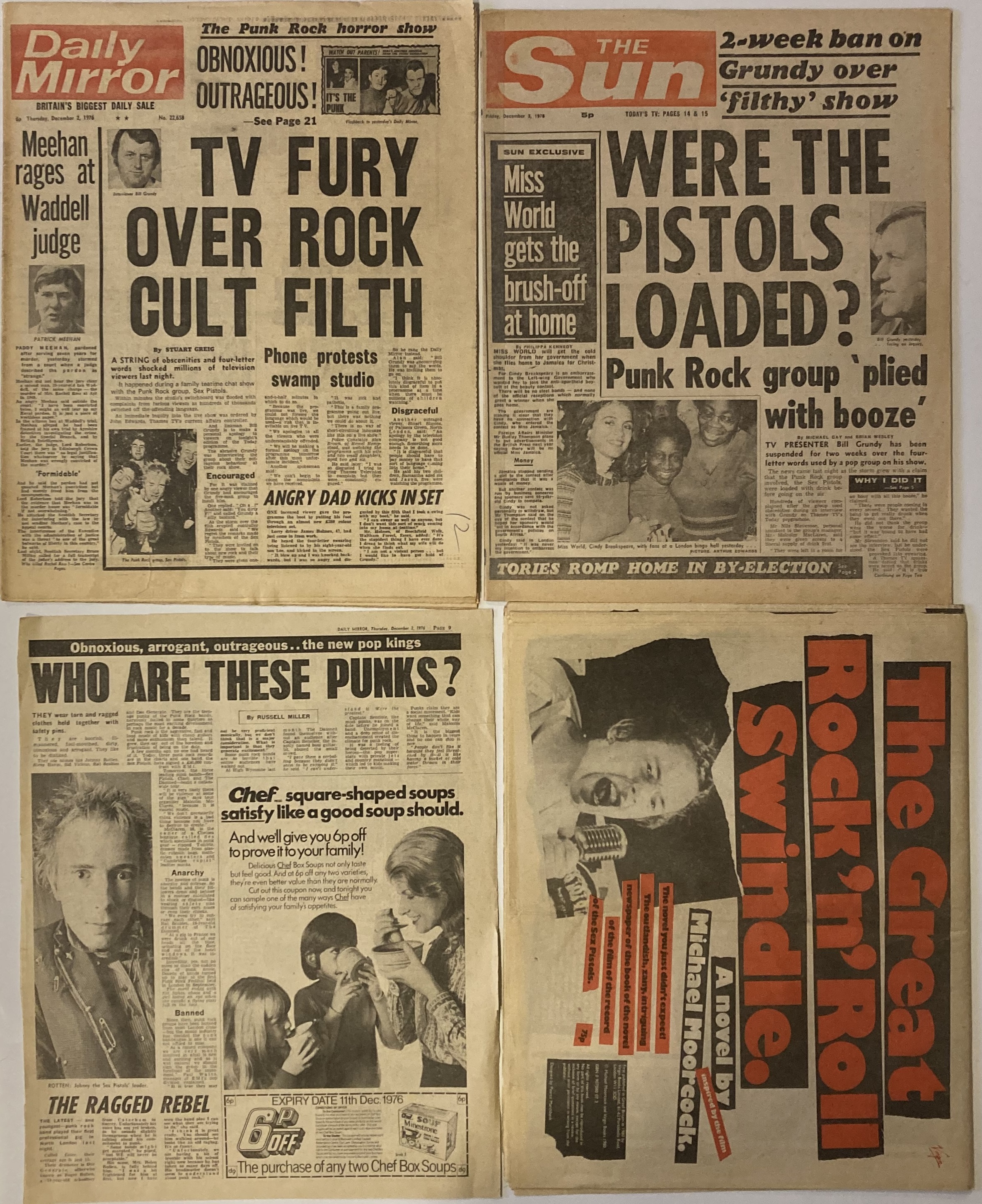 Lot 274 - ORIGINAL SEX PISTOLS RARE NEWSPAPER