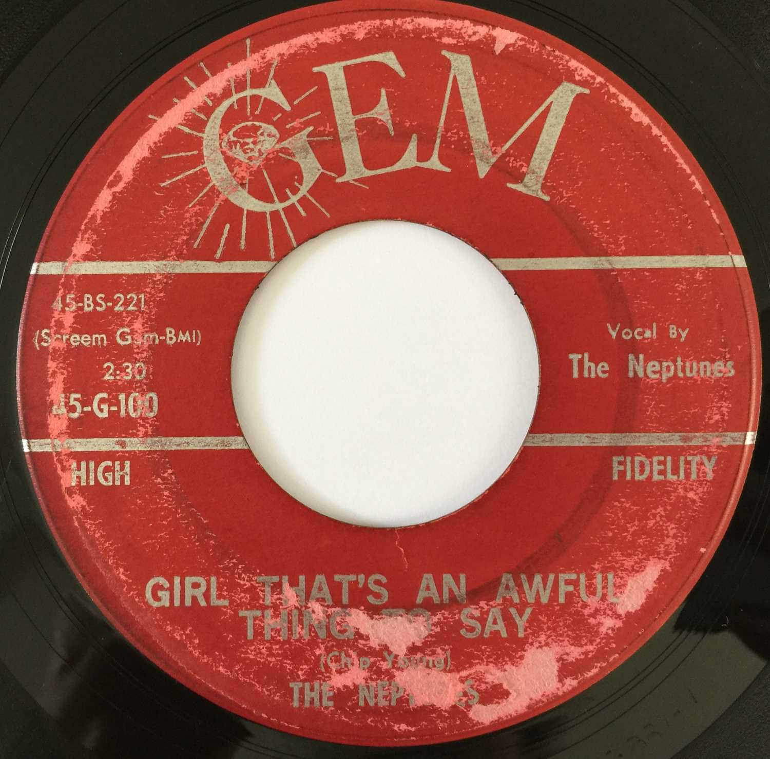 Lot 17 - THE NEPTUNES - GIRL THAT'S AN AWFUL THING TO SAY / TURN AROUND 7" (US SOUL - GEM 45-G-100)