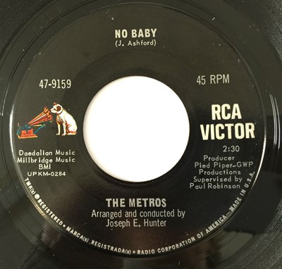 Lot 19 - THE METROS - SINCE I FOUND BY BABY/ NO BABY 7" (US SOUL - RCA VICTOR 47-9159)