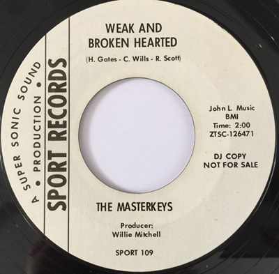 Lot 21 - THE MASTERKEYS - IF YOU HAVEN'T GOT LOVE/ WEAK AND BROKEN HEARTED 7" (US PROMO - SPORT RECORDS 109)