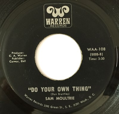 Lot 22 - SAM MOULTRIE -I'LL ALWAYS LOVE YOU/ DO YOUR OWN THING 7" (US SOUL - WARREN RECORDS WAA-108)