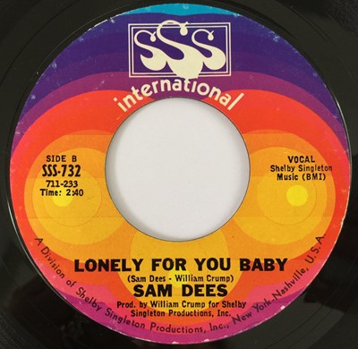 Lot 141 - SAM DEES - LONELY FOR YOU BABY 7" (SSS-732)