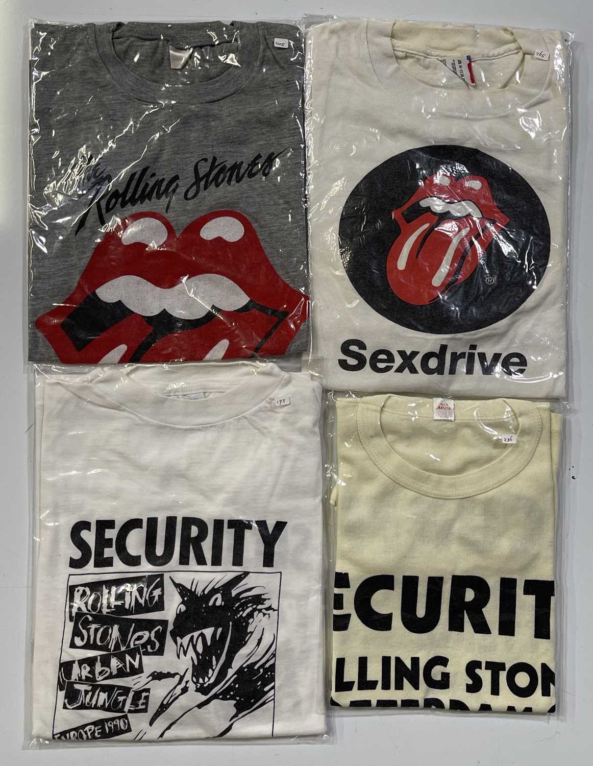 Lot 337 - FOUR 80S/90S ROLLING STONES TOUR T-SHIRTS INC SECURITY ISSUED.