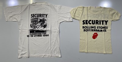 Lot 337 - FOUR 80S/90S ROLLING STONES TOUR T-SHIRTS INC SECURITY ISSUED.