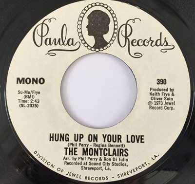Lot 28 - THE MONTCLAIRS - HUNG UP ON YOUR LOVE (MONO)/ (STEREO) (US PROMO - PAULA RECORDS 390)
