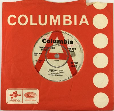Lot 31 - MAJOR LANCE - INVESTIGATE/ LITTLE YOUNG LOVER 7" (UK PROMO - SIGNED - COLUMBIA DB 7967)