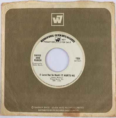 Lot 145 - DAVID AND RUBEN - (I LOVE HER SO MUCH) IT HURTS ME 7" (PROMO - WARNER BROS. 7316)