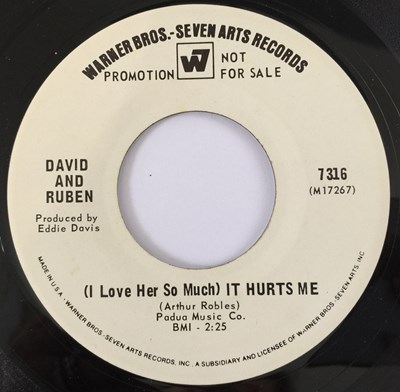 Lot 145 - DAVID AND RUBEN - (I LOVE HER SO MUCH) IT HURTS ME 7" (PROMO - WARNER BROS. 7316)