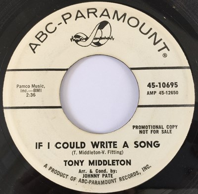 Lot 33 - TONY MIDDLETON - YOU SPOILED MY REPUTATION/ IF I COULD WRITE A SONG 7" (US PROMO - ABC-PARAMOUNT 45-10695)