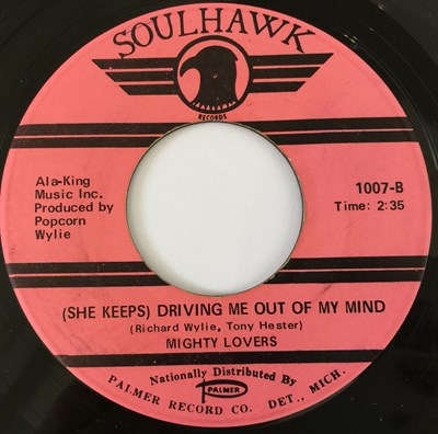 Lot 35 - MIGHTY LOVERS - AIN'T GONNA RUN NO MORE/ (SHE KEEPS) DRIVING ME OUT OF MY MIND 7" (US SOUL - SOULHAWK 1007)