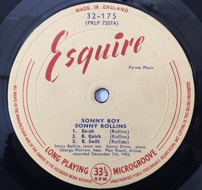 Lot 116 - SONNY ROLLINS - SONNY BOY LP (ORIGINAL UK COPY - ESQUIRE 32-175)