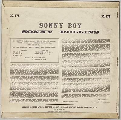 Lot 116 - SONNY ROLLINS - SONNY BOY LP (ORIGINAL UK COPY - ESQUIRE 32-175)