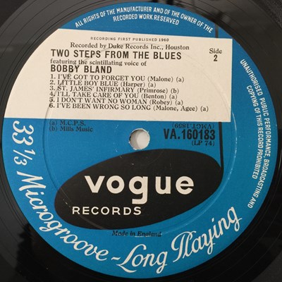 Lot 117 - BOBBY BLAND - TWO STEPS FROM THE BLUES LP (ORIGINAL UK COPY - VOGUE VA 160183)