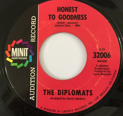 Lot 149 - THE DIPLOMATS - HONEST TO GOODNESS 7" (MINIT - 32006)
