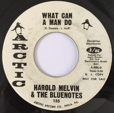 Lot 40 - HAROLD MELVIN & THE BLUENOTES - WHAT CAN A MAN DO/ GO AWAY 7" (US PROMO - ARCTIC 135)