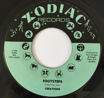 Lot 43 - THE CREATIONS - A DREAM/ FOOTSTEPS 7" (US SOUL - ZODIAC RECORDS Z-1005)