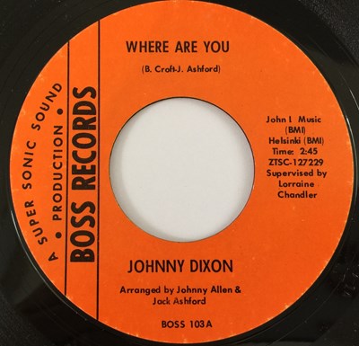 Lot 153 - JOHNNY DIXON - WHERE ARE YOU (BOSS RECORDS - BOSS 103)