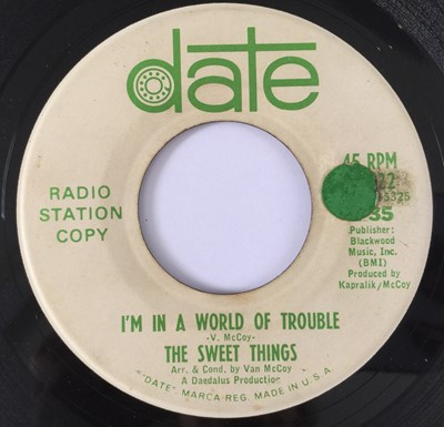Lot 51 - THE SWEET THINGS - I'M IN A WORLD OF TROUBLE/ BABY'S BLUE 7" (US PROMO - DATE RECORDS 2-1522)