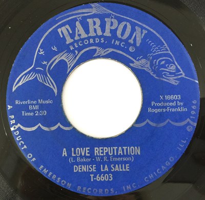 Lot 161 - DENISE LA SALLE - A LOVE REPUTATION 7" (TARPON RECORDS - T-6603)