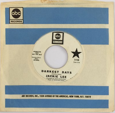 Lot 164 - JACKIE LEE - DARKEST DAYS (ABC RECORDS - PROMO - 11146)