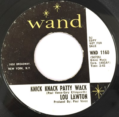 Lot 168 - LOU LAWTON - KNICK KNACK PATTY WACK 7" (PROMO - WND 1160)