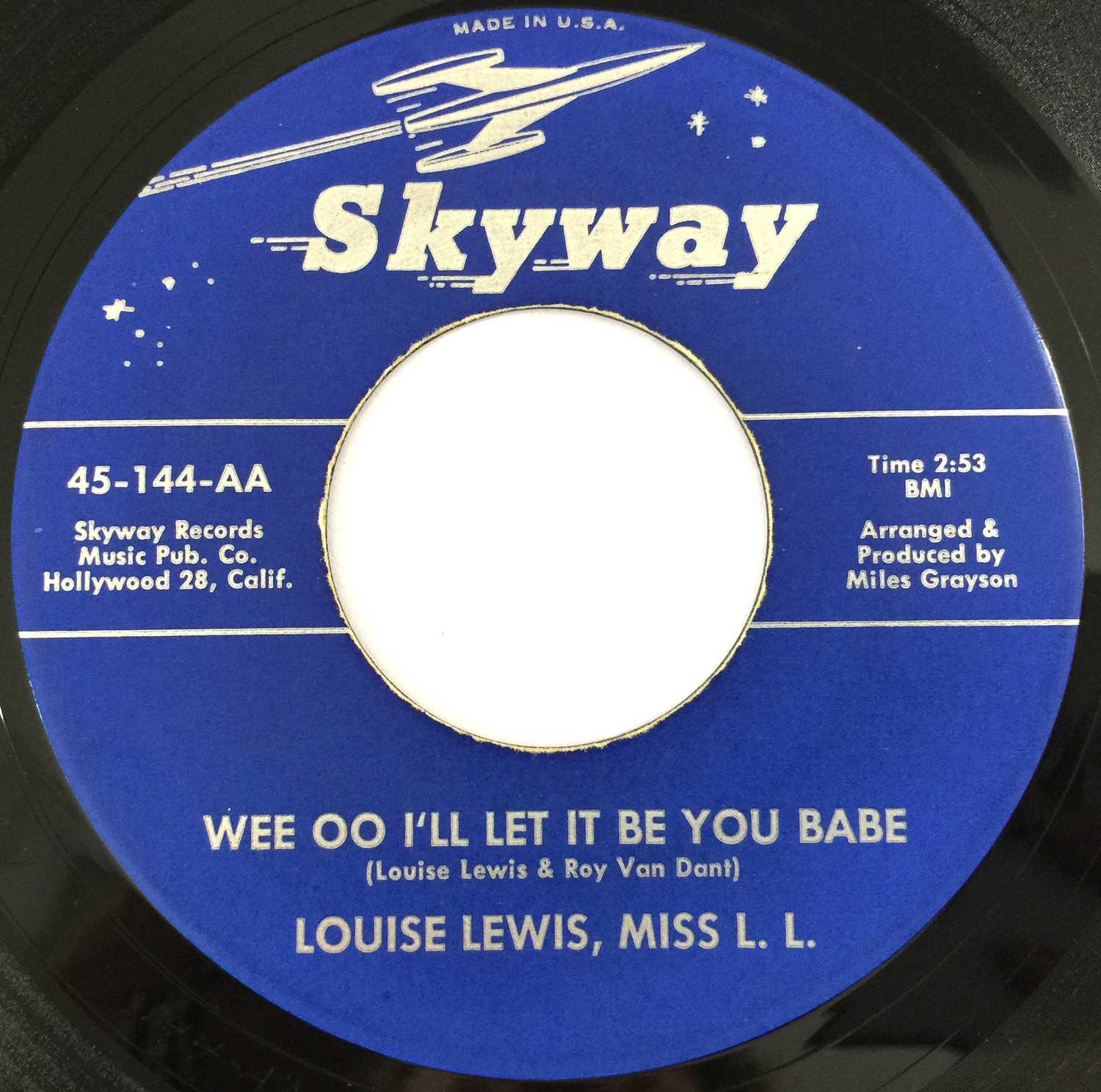 Lot 169 - LOUISE LEWIS, MISS L. L. - WEE OO I'LL LET IT BE YOU BABE (SKYWAY 45-144)