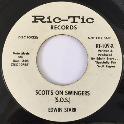Lot 64 - EDWIN STARR - SCOTT'S ON SWINGERS 7" (US PROMO - RIC-TIC RECORDS RT-109-X)
