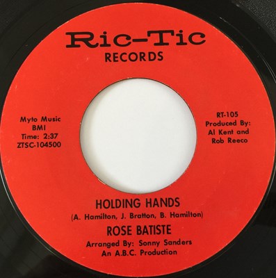 Lot 65 - ROSE BATISTE - HOLDING HANDS/ THAT'S WHAT HE TOLD ME 7" (US STYRENE - RIC-TIC RECORDS RT-105)