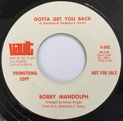 Lot 179 - BOBBY MANDOLPH - GOTTA GET YOU BACK (PROMO - VAULT V-949)