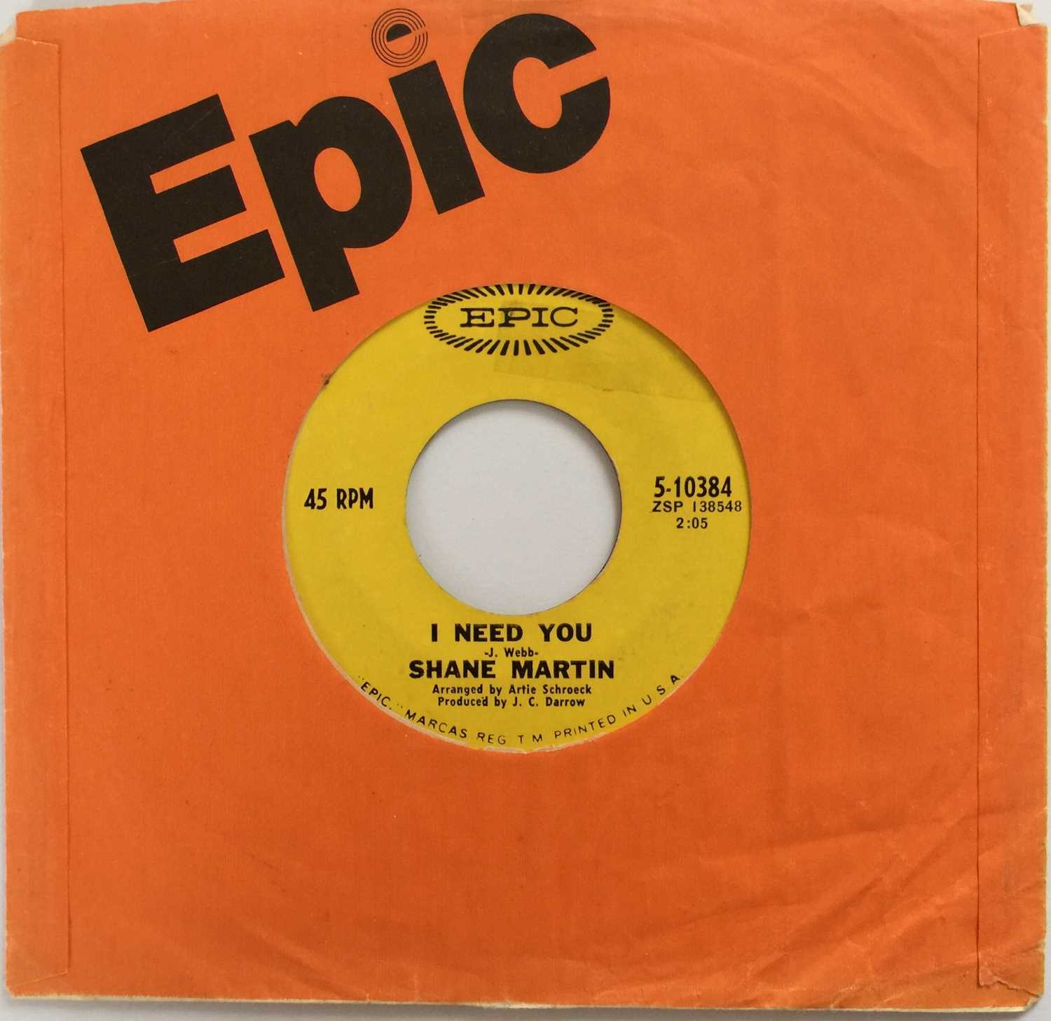 Chane Martin Lot 182 - SHANE MARTIN - I NEED YOU 7