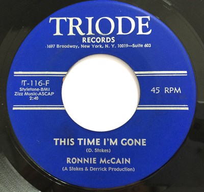 Lot 184 - RONNIE McCAIN - THIS TIME I'M GONE 7" (TRIODE RECORDS - T-116-F)