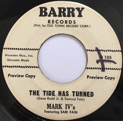 Lot 185 - MARK IV's - THE TIDE HAS TURNED (PROMO - BARRY RECORDS B 105)