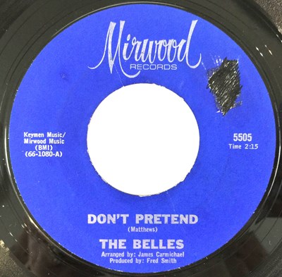 Lot 69 - THE BELLES - DON'T PRETEND/ WORDS CAN'T EXPLAIN 7" (US NORTHERN - MIRWOOD RECORDS 5505)
