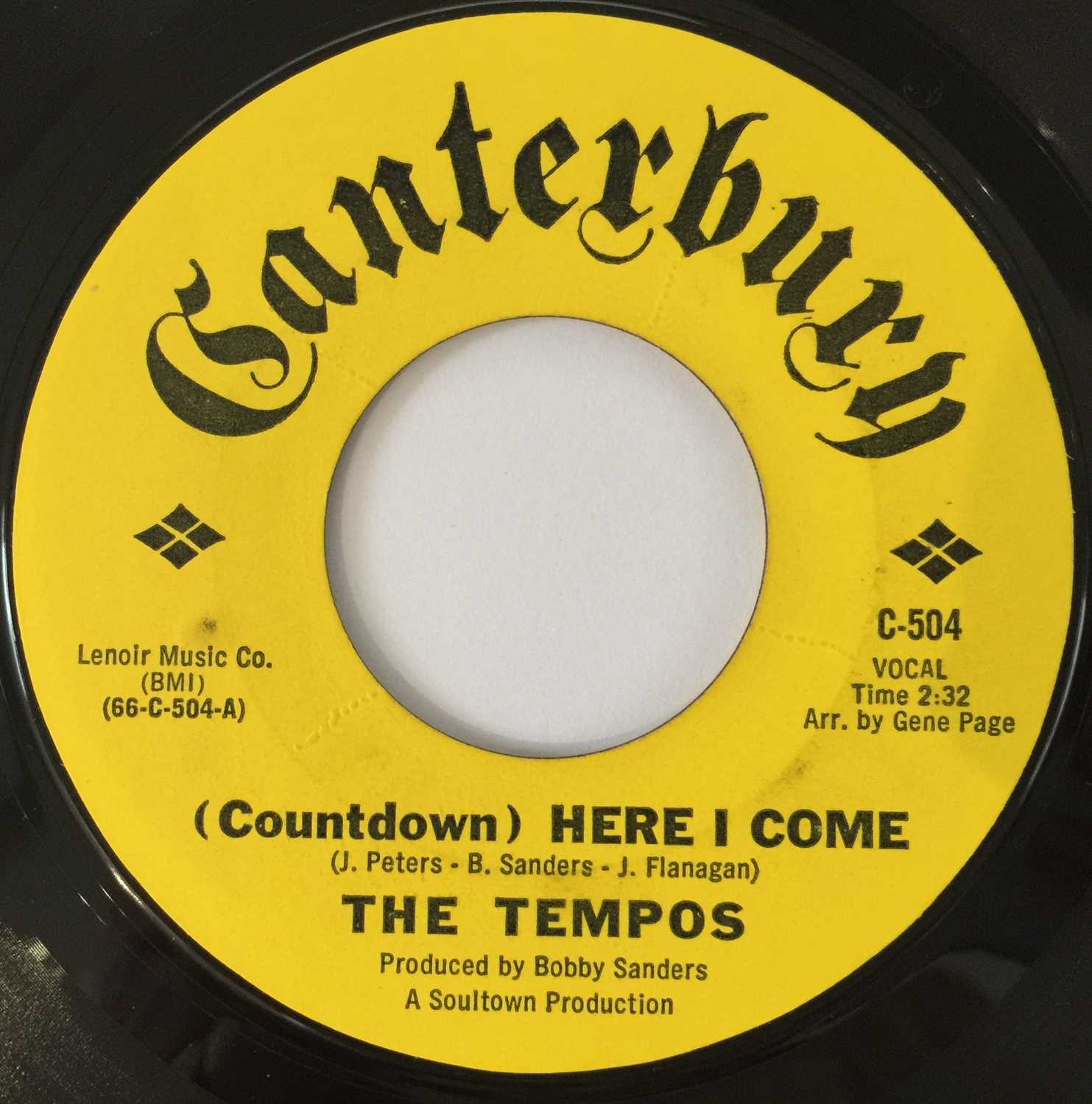 Lot 76 - THE TEMPOS - (COUNTDOWN) HERE I COME/ SAD SAD MEMORIES 7" (US STYRENE OG - CANTERBURY C-504)