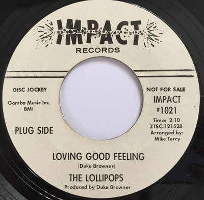 Lot 201 - THE LOLLIPOPS - LOVING GOOD FEELING / STEP ASIDE BABY 7" (IMPACT RECORDS 1021)