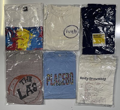 Lot 356 - SIX CIRCA 1990S RELATED BAND TOUR T-SHIRTS - MANIC STREET PREACHERS/ LUSH/ HAPPY MONDAYS