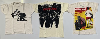 Lot 357 - THREE C 1980S 'KILLING JOKE' TOUR T-SHIRTS.